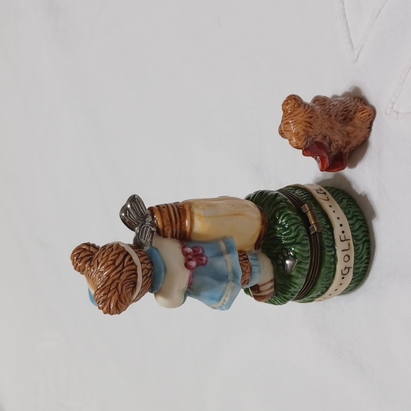 Boyd’s LeBearmoge Collection Lady Golfer Hinged Box With Baby Bear - Picture 2 of 9